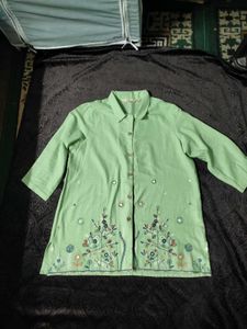🌸Sage Green Embroidered Tunic On Sale!