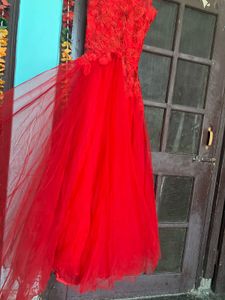 Red Clour Gown New 1 Time Use Only