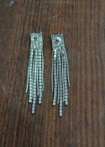 Sparkling Long Tassel Rhinestone Earrings🤍