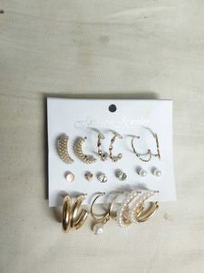 Gold Tone Earring Set