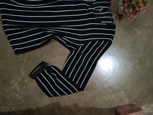 Stripped Black And White Top