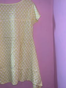 Yellow Printed tunic Top