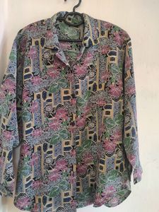 Vintage Floral Button-Down