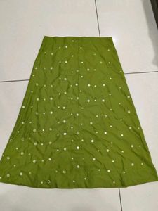 Olive Green Mirror Work Lehnga 💚🪞