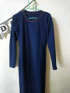 Navy Blue Long Sleeve Dress