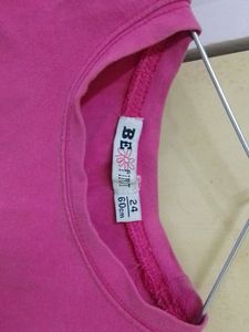 PINK FULL SLEEVED TOP(24 INCH)
