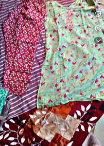 cotton kurta sea green pink