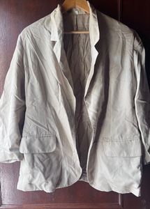 Beige Oversized Blazer
