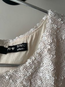 White Sequin Sheath Dress