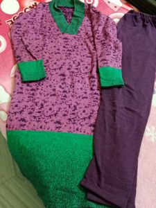 woollen kurti set