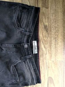 Distressed Black Wash Jeans