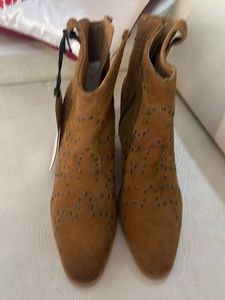 Suede Studded Ankle Boots
