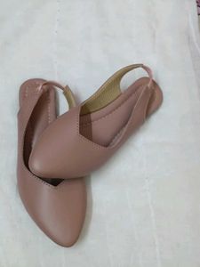 Elegant Blush Pink Slingback Flats