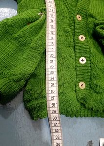Vintage Green Knit Cardigan