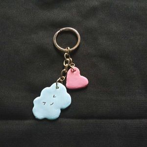 HANDMADE Cloud & Heart Keychain