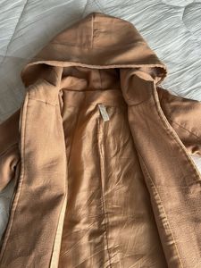 Tan Hooded Zip-Up Jacket