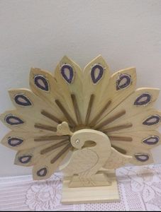 Wooden Peacock Design Showpiece For HomeDecoration