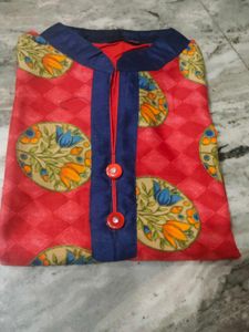 Red Floral Print Kurti