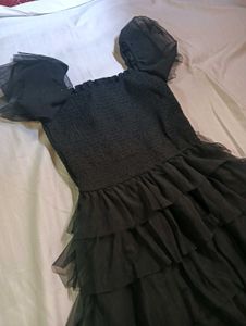 Tiered Black Dress