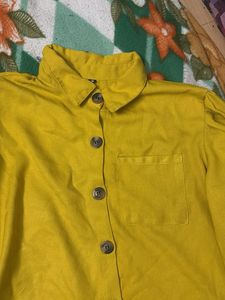 Yellow Button-Down Top shirt