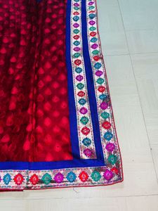 Elegant New Red Silk Saree