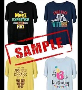 Customised printed Tshirt For Men And Women.
