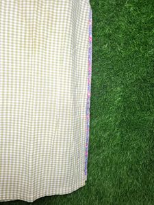Green Gingham Sleeveless Tunic