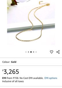 18k Gold Rolo Chain Necklace