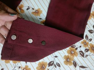 Burgundy Wrap Top