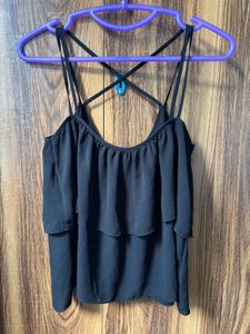 Burgundy And Black Cami Top