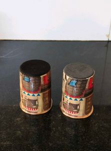 Unique printed Copper Jug with Glass set