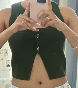 Zara Green Knit Vest
