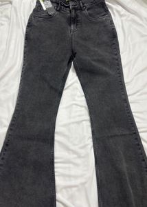 Grey Flare Jeans