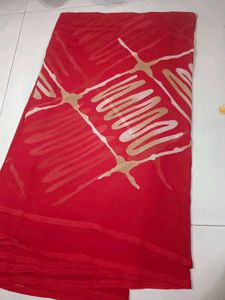 Red Patterned Scarf
