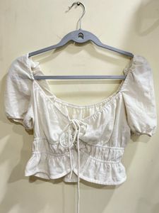 Urbanic White Puff Sleeve Top/ Cottagecore
