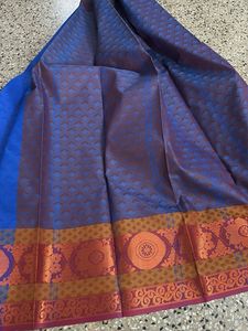 Elegant Blue Art Silk Saree