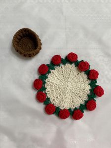 Crochet Rose Coaster