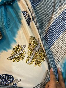 blue saree with blouses