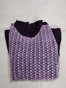 Women Purple Tops/Short Kurti 💟