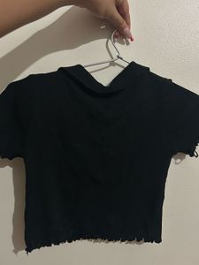 Cute Black Crop Top