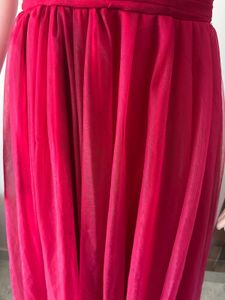 Aesthetic maroon A-line gown