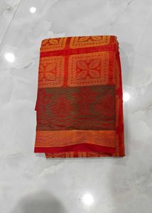 Elegant Red Silk Saree