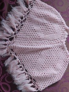 Vintage Pink Crochet Shawl