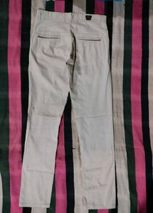 Beige Casual Pants