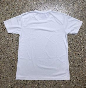 Half Sleeve White T-Shirt For Sports And Gym Wear.