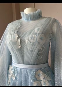 Blue And Pink Combo Gowns