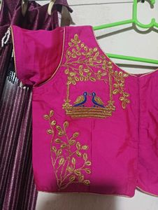 Embroidery Pink Blouse