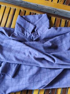 Purple Checkered Casual Shirt