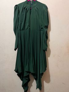 Emerald Green Asymmetrical Dress