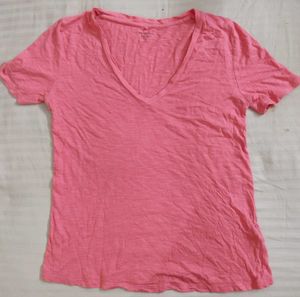Pink V-Neck T-Shirt